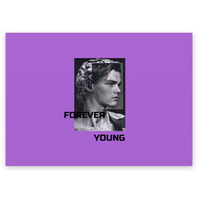 Поздравительная открытка с принтом Леонардо Ди Каприо в Курске, 100% бумага | плотность бумаги 280 г/м2, матовая, на обратной стороне линовка и место для марки
 | forever young | леонардо ди каприо | лицо | эстетика