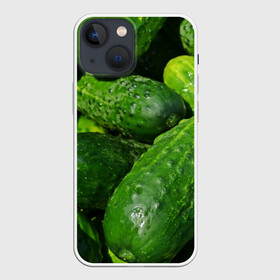 Чехол для iPhone 13 mini с принтом Огурцы в Курске,  |  | еда | зелень | огород | огурец | огуречик | огурцы | огурчик | огурчики | природа | растение | растения | флора
