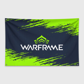 Флаг-баннер с принтом WARFRAME ВАРФРЕЙМ в Курске, 100% полиэстер | размер 67 х 109 см, плотность ткани — 95 г/м2; по краям флага есть четыре люверса для крепления | Тематика изображения на принте: frame | game | games | logo | prime | war | warframe | вар | варфрейм | игра | игры | кува | лого | логотип | логотипы | прайм | символ | символы | фрейм