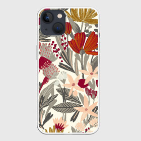 Чехол для iPhone 13 с принтом Полевые цветы в Курске,  |  | весна | дерево | колокольчик | листья | мак | природа | розы | цветок | цветы