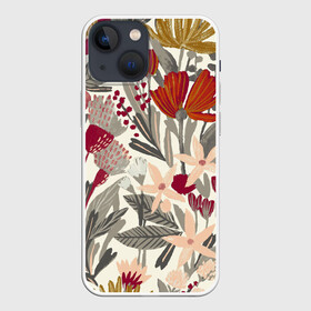 Чехол для iPhone 13 mini с принтом Полевые цветы в Курске,  |  | весна | дерево | колокольчик | листья | мак | природа | розы | цветок | цветы