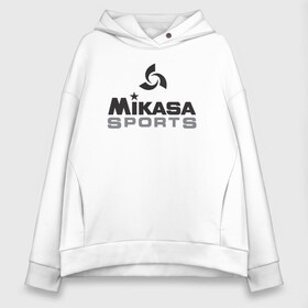 Женское худи Oversize хлопок с принтом MIKASA SPORTS в Курске, френч-терри — 70% хлопок, 30% полиэстер. Мягкий теплый начес внутри —100% хлопок | боковые карманы, эластичные манжеты и нижняя кромка, капюшон на магнитной кнопке | beach | mikasa | voleybal | volleyball | волебол | волейбол | волейболист | волейболистка | воллейбол | микаса | пляжный