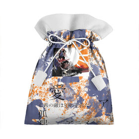 Подарочный 3D мешок с принтом Самурай Чамплу в Курске, 100% полиэстер | Размер: 29*39 см | абстракция | аниме | брызги | иероглифы | самурай | самурай чамплу | тай дай | чамплу | япония | японские иероглифы | японские символы