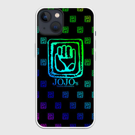 Чехол для iPhone 13 с принтом JoJo Bizarre Adventure в Курске,  |  | anime | jojo | jojo’s bizarre adventure | аниме | анимэ | биззаре адвенчер | джо | джо джо | джоджо | джонатан джостар | дзёсукэ хигасиката | дзётаро кудзё | жожо | игги | кира | лого | манга | невероятные приключения