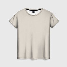 Женская футболка 3D с принтом Радуга v2 - бежевый в Курске, 100% полиэфир ( синтетическое хлопкоподобное полотно) | прямой крой, круглый вырез горловины, длина до линии бедер | бежевый | без дизайна | без картинки | одноцветные | текстура