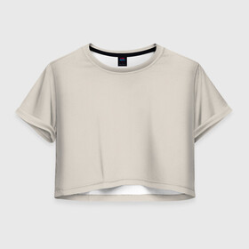 Женская футболка Crop-top 3D с принтом Радуга v2 - бежевый в Курске, 100% полиэстер | круглая горловина, длина футболки до линии талии, рукава с отворотами | бежевый | без дизайна | без картинки | одноцветные | текстура