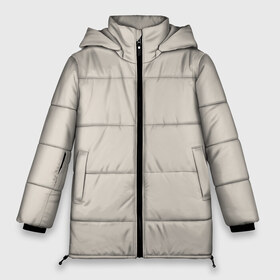 Женская зимняя куртка 3D с принтом Радуга v2 - бежевый в Курске, верх — 100% полиэстер; подкладка — 100% полиэстер; утеплитель — 100% полиэстер | длина ниже бедра, силуэт Оверсайз. Есть воротник-стойка, отстегивающийся капюшон и ветрозащитная планка. 

Боковые карманы с листочкой на кнопках и внутренний карман на молнии | бежевый | без дизайна | без картинки | одноцветные | текстура