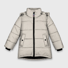 Зимняя куртка для девочек 3D с принтом Радуга v2 - бежевый в Курске, ткань верха — 100% полиэстер; подклад — 100% полиэстер, утеплитель — 100% полиэстер. | длина ниже бедра, удлиненная спинка, воротник стойка и отстегивающийся капюшон. Есть боковые карманы с листочкой на кнопках, утяжки по низу изделия и внутренний карман на молнии. 

Предусмотрены светоотражающий принт на спинке, радужный светоотражающий элемент на пуллере молнии и на резинке для утяжки. | бежевый | без дизайна | без картинки | одноцветные | текстура