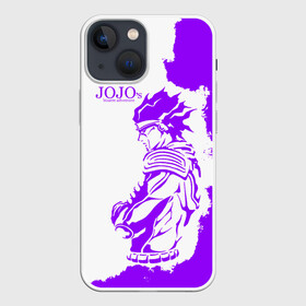 Чехол для iPhone 13 mini с принтом Хамон фиолетовый в Курске,  |  | anime | jojo | jojo’s bizarre adventure | аниме | анимэ | биззаре адвенчер | джо | джо джо | джоджо | джонатан джостар | дзёсукэ хигасиката | дзётаро кудзё | жожо | игги | кира | лого | манга | невероятные приключения