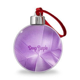 Ёлочный шар с принтом Deep Purple в Курске, Пластик | Диаметр: 77 мм | deep | logo | purple | rock | whoosh | группа | знаменитости | лого | надпись | рок | текст