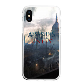 Чехол для iPhone XS Max матовый с принтом Assassin’s Creed Unity в Курске, Силикон | Область печати: задняя сторона чехла, без боковых панелей | Тематика изображения на принте: black flag | brotherhood | chronicles | creed | game | origins | revelations | rogue | syndicate | unity | valhalla | альтаир | ассасин | игры | кинжал | пираты