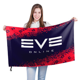 Флаг 3D с принтом EVE ONLINE / ИВ ОНЛАЙН в Курске, 100% полиэстер | плотность ткани — 95 г/м2, размер — 67 х 109 см. Принт наносится с одной стороны | echo | echoes | eve | game | games | logo | online | space | ев онлайн | ев эхо | еве | ив онлайн | ив эхо | игра | игры | космос | лого | логотип | логотипы | онлайн | символ | символы | эхо | эхос