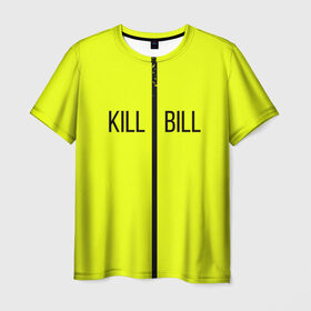 Мужская футболка 3D с принтом Убить Билла в Курске, 100% полиэфир | прямой крой, круглый вырез горловины, длина до линии бедер | Тематика изображения на принте: kill bill | желтый | квентин тарантино | кино | фильм