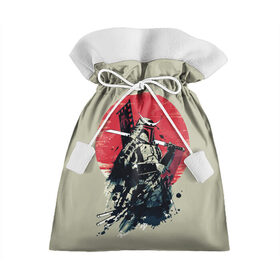 Подарочный 3D мешок с принтом Samurai man в Курске, 100% полиэстер | Размер: 29*39 см | Тематика изображения на принте: бамбук | катана | сакура | самурай | япония