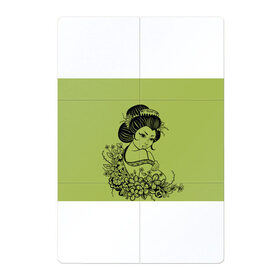 Магнитный плакат 2Х3 с принтом Geisha 23 в Курске, Полимерный материал с магнитным слоем | 6 деталей размером 9*9 см | Тематика изображения на принте: девушка | сакура | цветы | япония