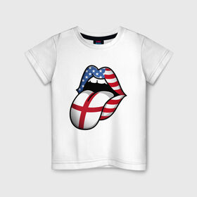 Детская футболка хлопок с принтом Английский Язык в Курске, 100% хлопок | круглый вырез горловины, полуприлегающий силуэт, длина до линии бедер | american | england | english | usa | английский язык | англия | переводчик | сша | тренд | язык