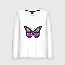Женский лонгслив хлопок с принтом бабочка в Курске, 100% хлопок |  | бабочка | бабочка с распахнутыми крыльями | большая большая | большие крылья | крылья | лето | насекомое.