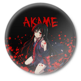 Значок с принтом Убийца Акаме в Курске,  металл | круглая форма, металлическая застежка в виде булавки | akame | akame ga kill | anime | ga | japan | kill | акаме | акамэ | анимация | аниме | мультсериал | мультфильм | сериал | япония