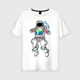 Женская футболка хлопок Oversize с принтом Elon Musk в Курске, 100% хлопок | свободный крой, круглый ворот, спущенный рукав, длина до линии бедер
 | astronaut | celebrity | cosmonaut | cosmos | genius | gloves | planet | space | spacesuit | гений | знаменитость | космонавт | космос | перчатки | планета | скафандр