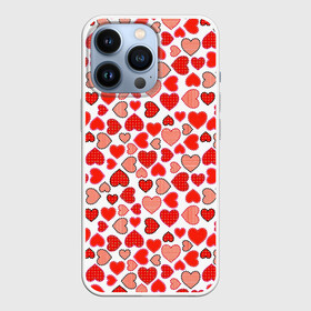Чехол для iPhone 13 Pro с принтом Сердечки паттерн в Курске,  |  | cute | love is | valentines day | you | алые | валентина | влюбленные | девушке | день рождения | дружба | жена | лучшая | любимая | люблю | любовь | мама | марта | милые | нежные | подарок | свадьба | серде | сердца