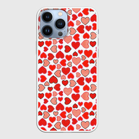 Чехол для iPhone 13 Pro Max с принтом Сердечки паттерн в Курске,  |  | cute | love is | valentines day | you | алые | валентина | влюбленные | девушке | день рождения | дружба | жена | лучшая | любимая | люблю | любовь | мама | марта | милые | нежные | подарок | свадьба | серде | сердца