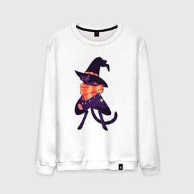 Мужской свитшот хлопок с принтом Хэллоунский кот маг в Курске, 100% хлопок |  | Тематика изображения на принте: волшебство | звезды | кот | маг | магия | осень | хэллоуин | хэловин | шарф | шляпа