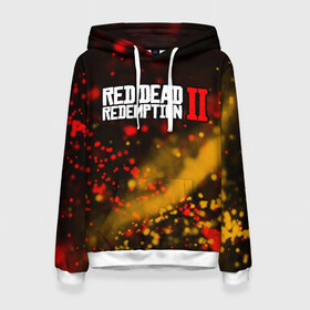 Женская толстовка 3D с принтом RED DEAD REDEMPTION 2 в Курске, 100% полиэстер  | двухслойный капюшон со шнурком для регулировки, мягкие манжеты на рукавах и по низу толстовки, спереди карман-кенгуру с мягким внутренним слоем. | dead | game | games | logo | rdr | rdr2 | red | red dead redemption 2 | redemption | дед | игра | игры | лого | логотип | логотипы | рдр | рдр2 | ред | редемпшен | редемпшн | символ | символы