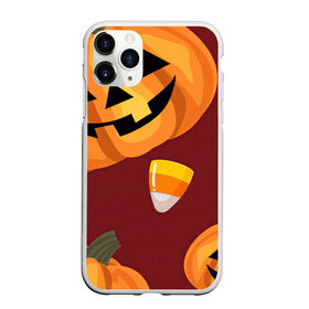 Чехол для iPhone 11 Pro Max матовый с принтом Сладкие хэллоуин в Курске, Силикон |  | Тематика изображения на принте: арт | бардовый | красный | оранжевый | рисунок | сладости | сладость | тыква | тыквы