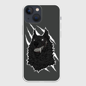 Чехол для iPhone 13 mini с принтом Волк в Курске,  |  | woolf | волк | зверь | клык | оборотень | оскал | собака