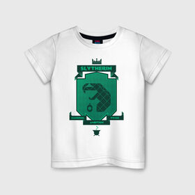 Детская футболка хлопок с принтом Slytherin в Курске, 100% хлопок | круглый вырез горловины, полуприлегающий силуэт, длина до линии бедер | harry potter | slytherin | vdzabma | гарри поттер | слизерин