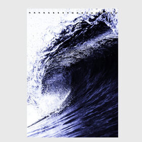 Скетчбук с принтом Волна в Курске, 100% бумага
 | 48 листов, плотность листов — 100 г/м2, плотность картонной обложки — 250 г/м2. Листы скреплены сверху удобной пружинной спиралью | Тематика изображения на принте: брызги | вода | волна | волны | кайф | капли | капля | красота | море | озеро | океан | отдых | пляж | рыба | цунами
