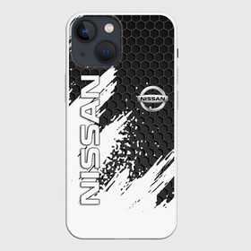 Чехол для iPhone 13 mini с принтом NISSAN в Курске,  |  | nissan | авто | автомобиль | логотип | марка | машина | надпись | нисан | текстура
