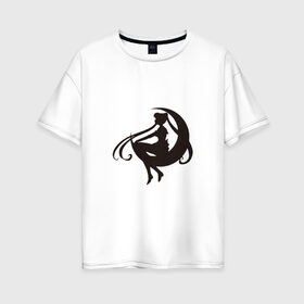 Женская футболка хлопок Oversize с принтом Тень воина луны в Курске, 100% хлопок | свободный крой, круглый ворот, спущенный рукав, длина до линии бедер
 | арт | вектор | луна | ночь | рисунок | сейлор мун | тёмный | тень | чёрный
