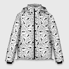 Мужская зимняя куртка 3D с принтом Черепа черно-белые в Курске, верх — 100% полиэстер; подкладка — 100% полиэстер; утеплитель — 100% полиэстер | длина ниже бедра, свободный силуэт Оверсайз. Есть воротник-стойка, отстегивающийся капюшон и ветрозащитная планка. 

Боковые карманы с листочкой на кнопках и внутренний карман на молнии. | boys | death | halloween | pattern | phantom | skull | глаза | готика | готический | зомби | кладбище | кости | мальчикам | монстры | мумия | паттерн | пацанские | привидение | призрак | скелет | страшные | татуировка