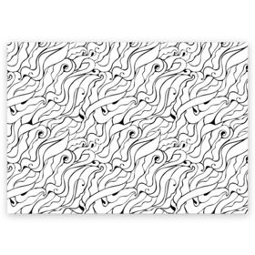 Поздравительная открытка с принтом Черно-белые узоры в Курске, 100% бумага | плотность бумаги 280 г/м2, матовая, на обратной стороне линовка и место для марки
 | Тематика изображения на принте: abstract | art | pattern | абстракционизм | абстракция | аниме | арт | брызги | волны | восточный | граффити | змеи | инь янь | искусство | кружево | линии | море | паттерн | текстура | тучи | узор | хавитки | черви