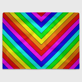 Плед 3D с принтом Rainbow Stripes в Курске, 100% полиэстер | закругленные углы, все края обработаны. Ткань не мнется и не растягивается | Тематика изображения на принте: geometry | gradient | neon | геометрические | градиент | детям | кислота | кислотный | конус | красочный | линии | неоновые | пирамида | полоска | полосы | радуга | радужный | разноцветные | сочный | треугольники