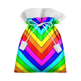 Подарочный 3D мешок с принтом Rainbow Stripes в Курске, 100% полиэстер | Размер: 29*39 см | geometry | gradient | neon | геометрические | градиент | детям | кислота | кислотный | конус | красочный | линии | неоновые | пирамида | полоска | полосы | радуга | радужный | разноцветные | сочный | треугольники