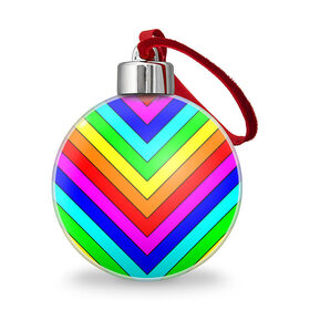 Ёлочный шар с принтом Rainbow Stripes в Курске, Пластик | Диаметр: 77 мм | geometry | gradient | neon | геометрические | градиент | детям | кислота | кислотный | конус | красочный | линии | неоновые | пирамида | полоска | полосы | радуга | радужный | разноцветные | сочный | треугольники