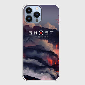 Чехол для iPhone 13 Pro Max с принтом Ghost of Tsushima в Курске,  |  | ghost of tsushima | игра | лава | облака | природа | рисунок | япония