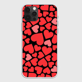 Чехол для iPhone 12 Pro Max с принтом Сердца в Курске, Силикон |  | Тематика изображения на принте: i love you | love | любовь | сердечки | сердца | чувства | я тебя люблю