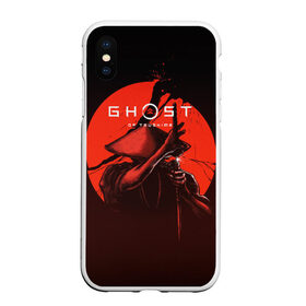 Чехол для iPhone XS Max матовый с принтом Ghost of Tsushima в Курске, Силикон | Область печати: задняя сторона чехла, без боковых панелей | ghost of tsushima | воин | игра | катана | рисунок | самурай | человек