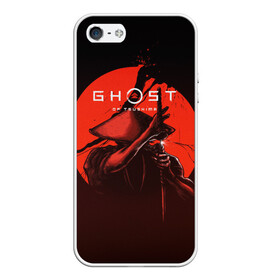 Чехол для iPhone 5/5S матовый с принтом Ghost of Tsushima в Курске, Силикон | Область печати: задняя сторона чехла, без боковых панелей | ghost of tsushima | воин | игра | катана | рисунок | самурай | человек