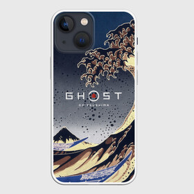 Чехол для iPhone 13 mini с принтом Ghost of Tsushima в Курске,  |  | ghost of tsushima | вода | волны | гора | игра | природа | рисунок