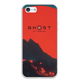 Чехол для iPhone 5/5S матовый с принтом Ghost of Tsushima в Курске, Силикон | Область печати: задняя сторона чехла, без боковых панелей | ghost of tsushima | горы | игра | природа | рисунок