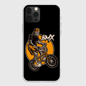 Чехол для iPhone 12 Pro Max с принтом BMX в Курске, Силикон |  | bicycle | bmx | skull | sport | x games | велик | велосипед | велоспорт | скелет | череп | экстремальный спорт