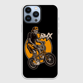 Чехол для iPhone 13 Pro Max с принтом BMX в Курске,  |  | bicycle | bmx | skull | sport | x games | велик | велосипед | велоспорт | скелет | череп | экстремальный спорт