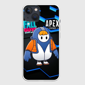 Чехол для iPhone 13 с принтом Fall Guys Apex Legends в Курске,  |  | apex | apex legends | fall guys | opex | run | steam | ultimate knockout | арех | бег | бегущие | бегущие человечки | королевская битва | легенды | лого | логотип | орех | падающие человечки | падающий парень | человечки