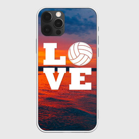 Чехол для iPhone 12 Pro Max с принтом LOVE Volleyball в Курске, Силикон |  | Тематика изображения на принте: beach | i love | live | love | voleybal | volleyball | волебол | волейбол | волейболист | волейболистка | воллейбол | пляжный | я люблю