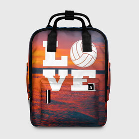 Женский рюкзак 3D с принтом LOVE Volleyball в Курске,  |  | Тематика изображения на принте: beach | i love | live | love | voleybal | volleyball | волебол | волейбол | волейболист | волейболистка | воллейбол | пляжный | я люблю