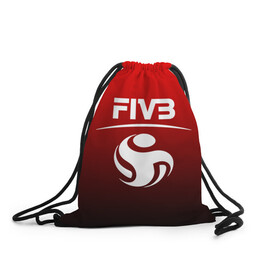 Рюкзак-мешок 3D с принтом FIVB ВОЛЕЙБОЛ в Курске, 100% полиэстер | плотность ткани — 200 г/м2, размер — 35 х 45 см; лямки — толстые шнурки, застежка на шнуровке, без карманов и подкладки | fivb | voleybal | volleyball | волебол | волейбол | волейбола | волейболист | волейболистка | воллейбол | международная | федерация | фивб